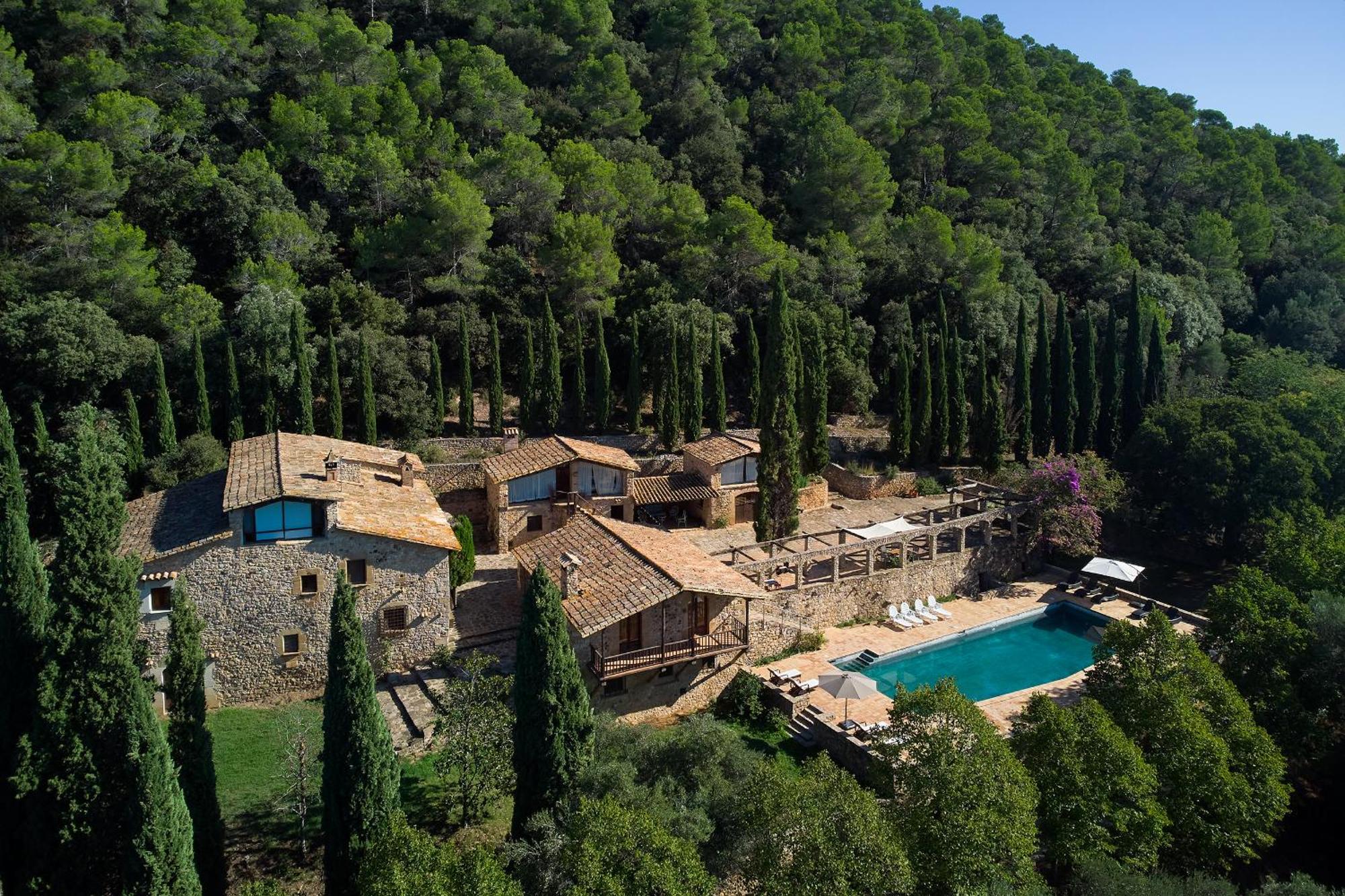 Mas Noguer Villa Girona Bagian luar foto